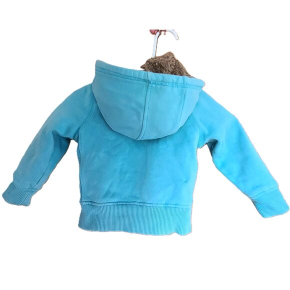 Mini Boden 100% Cotton Sherpa Lined Jacket 3-4 Year Hood Pockets Full Zip School - Picture 2 of 6